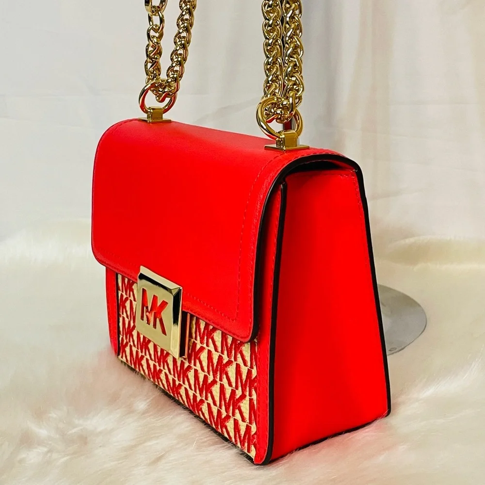 NWT Michael Kors Sonia SM SQR Shoulder Crossbody Bag Coral Reef